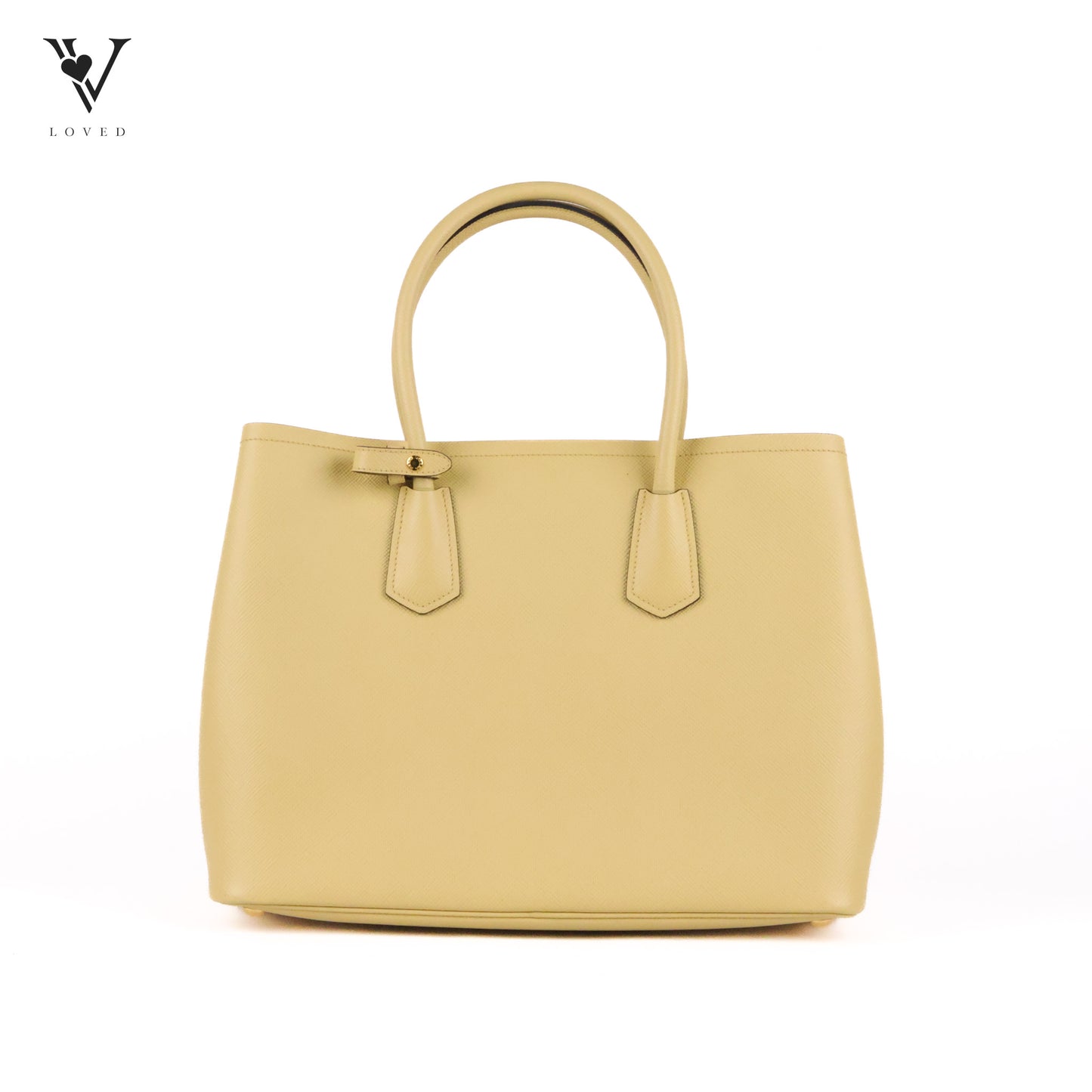 Prada Sunny Yellow Double Saffiano Leather Bag