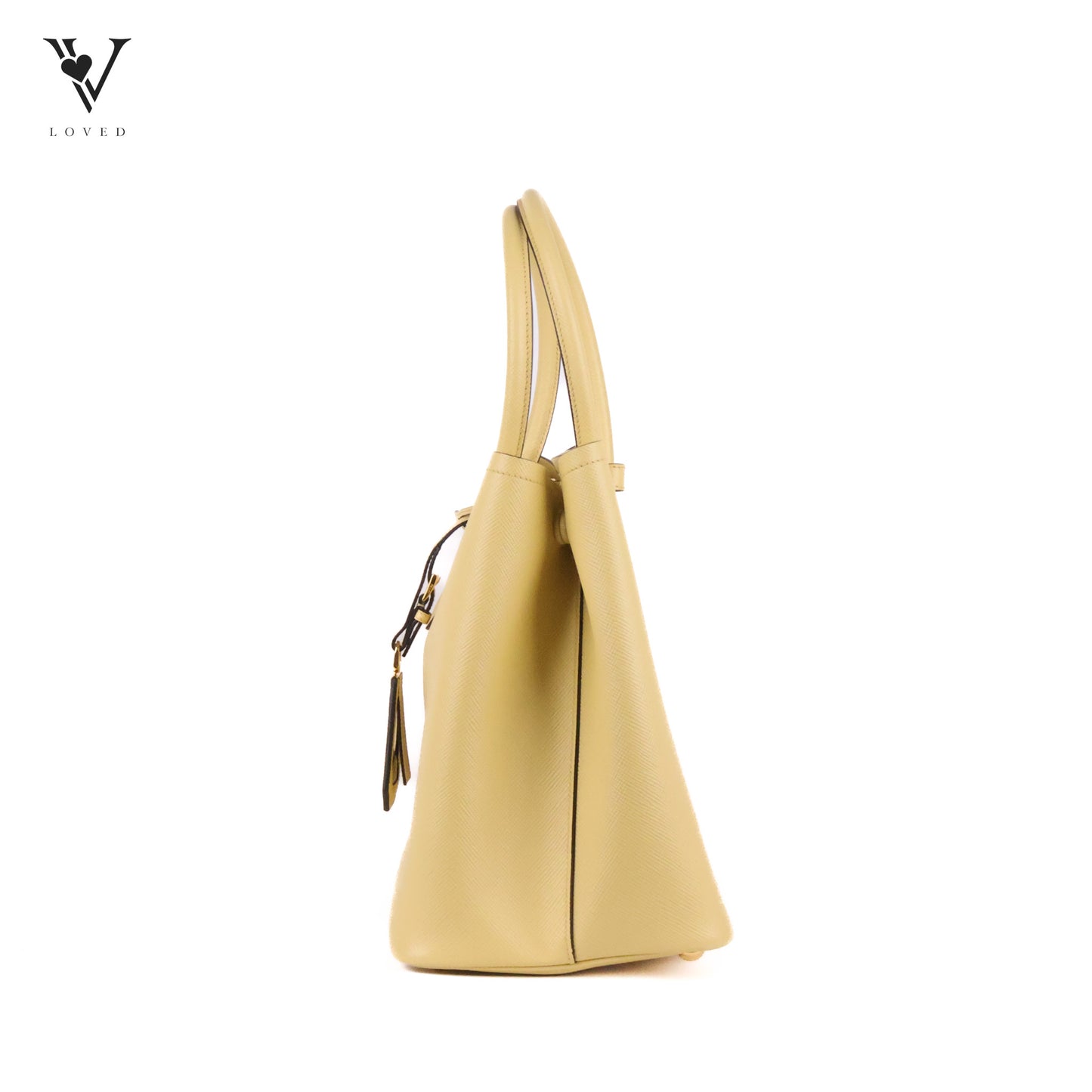 Prada Sunny Yellow Double Saffiano Leather Bag