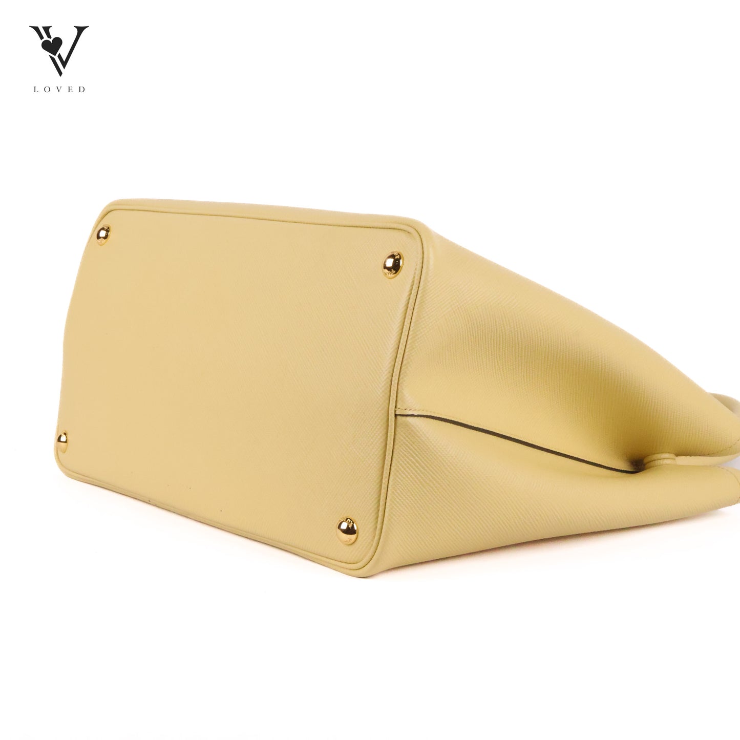 Prada Sunny Yellow Double Saffiano Leather Bag