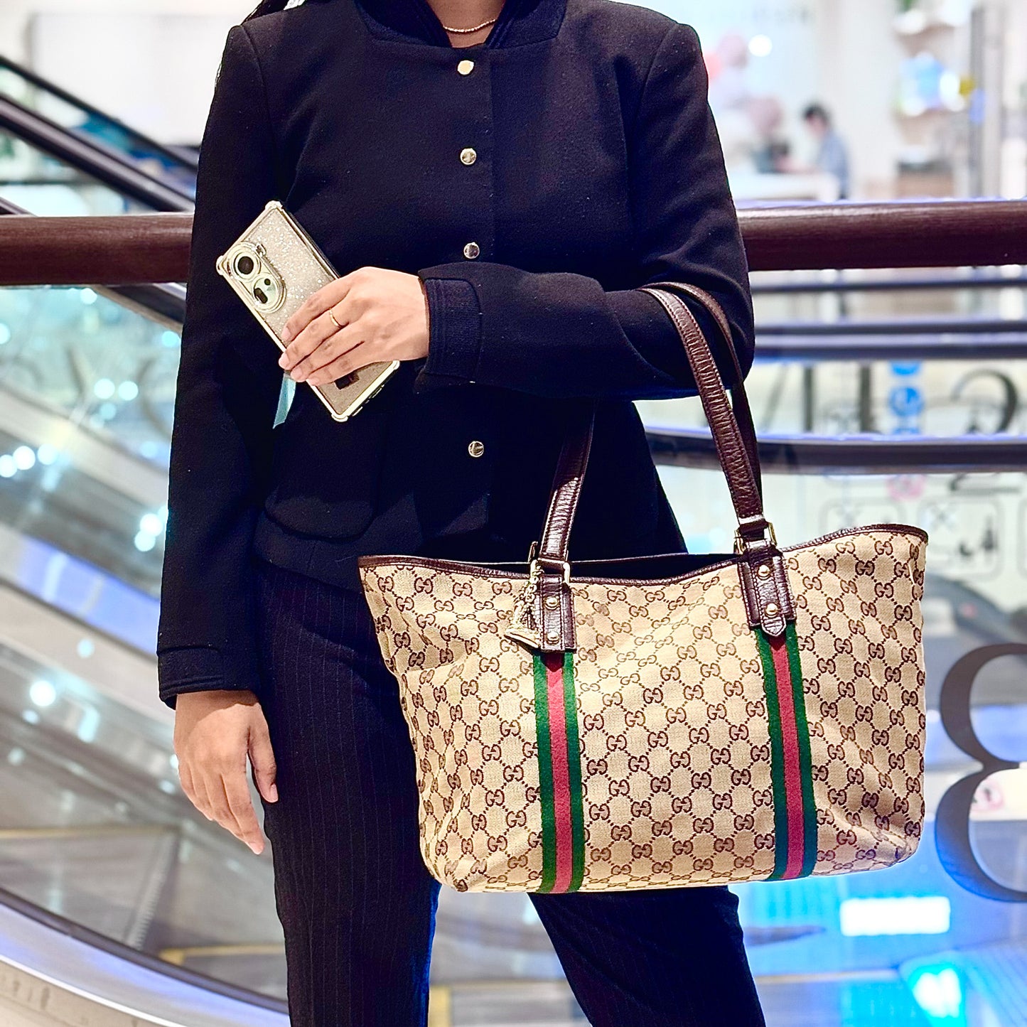 139260 GG canvas tote bag