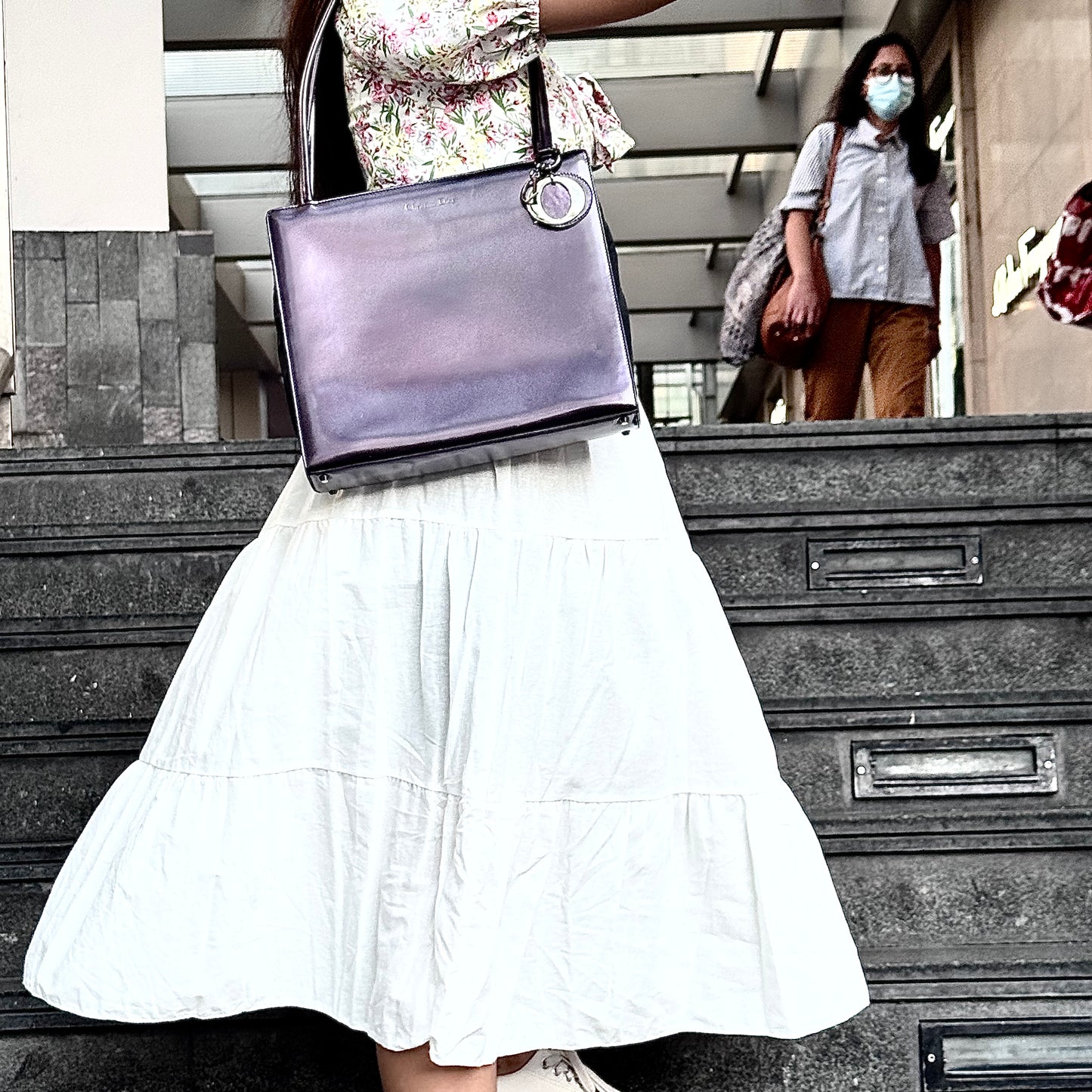 Purple Patent Leather Lady Dior Bag