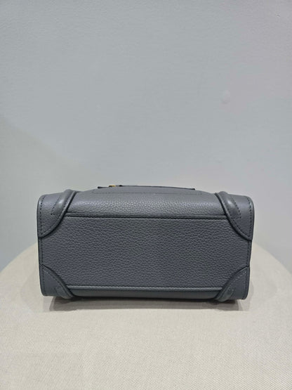 Celine Nano Luggage Tote Bag in Grey