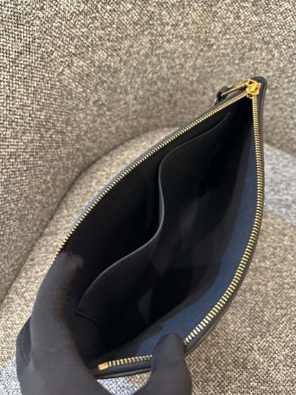 Louis Vuitton Bicolor Monogram Empreinte Daily Pouch In Noir
