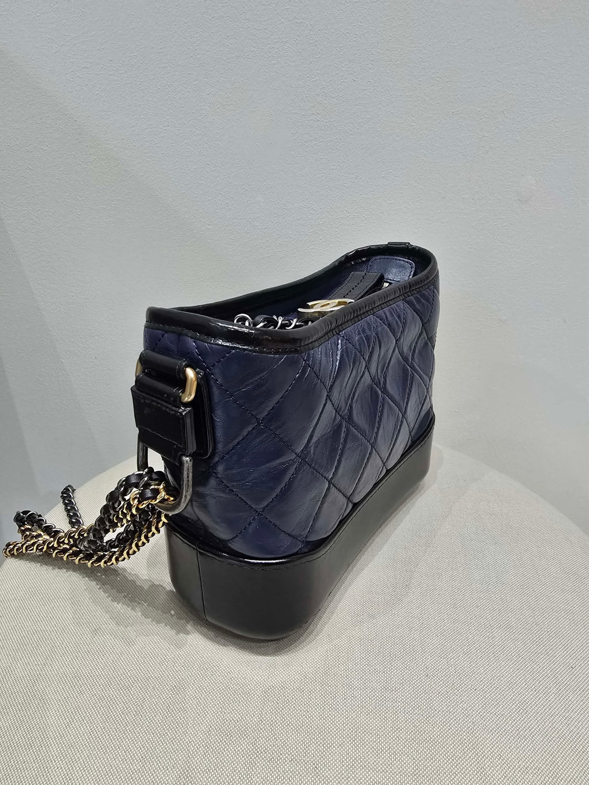 Chanel Gabrielle Hobo Bag in Navy Blue