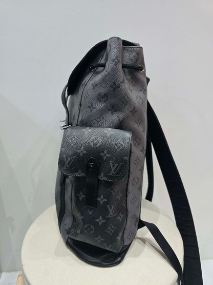 Louis Vuitton Christopher Backpack in Monogram Eclipse Grey
