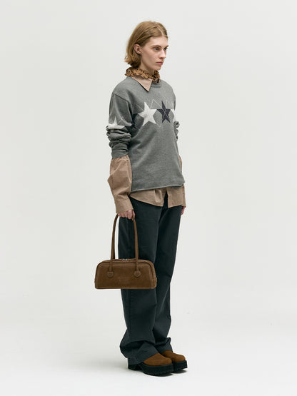 Soft Baguette Bag In Chestnut Nubuck