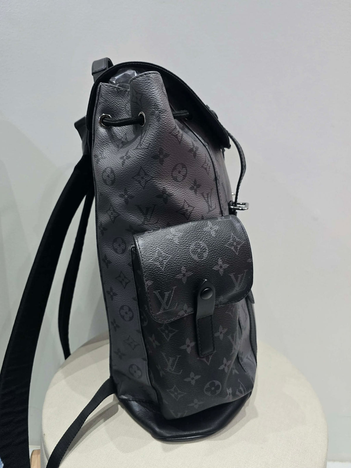 Louis Vuitton Christopher Backpack in Monogram Eclipse Grey