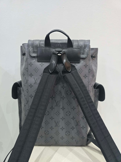 Louis Vuitton Christopher Backpack in Monogram Eclipse Grey
