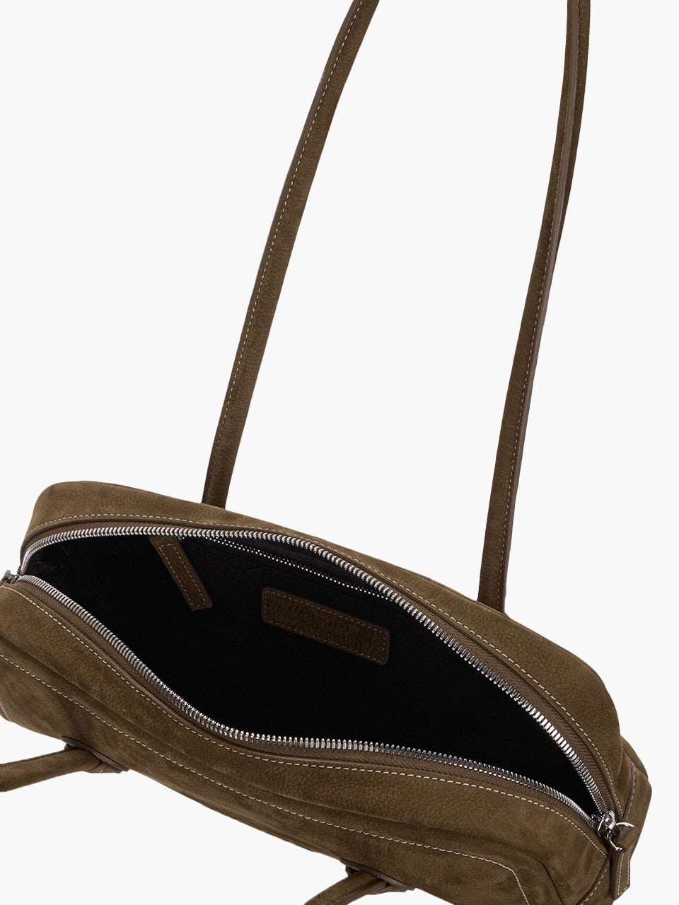 Soft Baguette Bag In Chestnut Nubuck