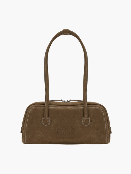 Soft Baguette Bag In Chestnut Nubuck