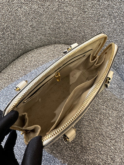 Gucci Horsebit 1955 In Ebony and White GG Supreme Canvas