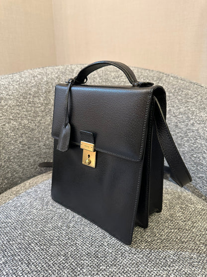 Gucci Lady Lock Handbag In Black Leather