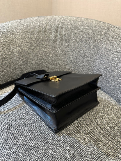 Gucci Lady Lock Handbag In Black Leather