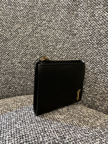Yves Saint Laurent Wallet In Black Leather