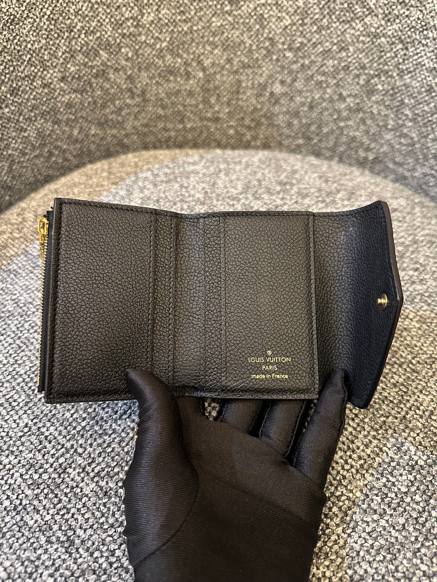Yves Saint Laurent Monogram Matelasse Wallet In Black Quilted Leather