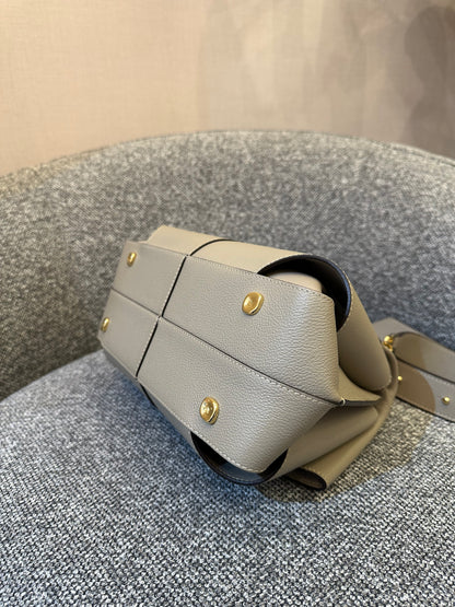 Polène Mokki Bag In Textured Sand Leather