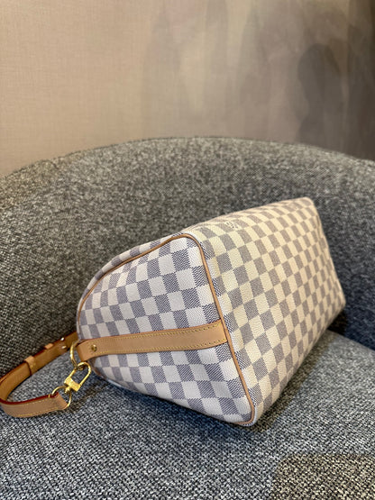 Louis Vuitton Speedy 30 Bandouliere In Damier Azur