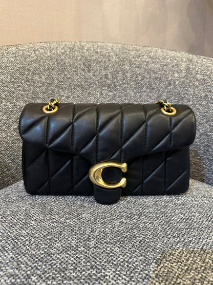 Coach Tabby Quilted Shoulder Bag 26 In Black Quilted Leather