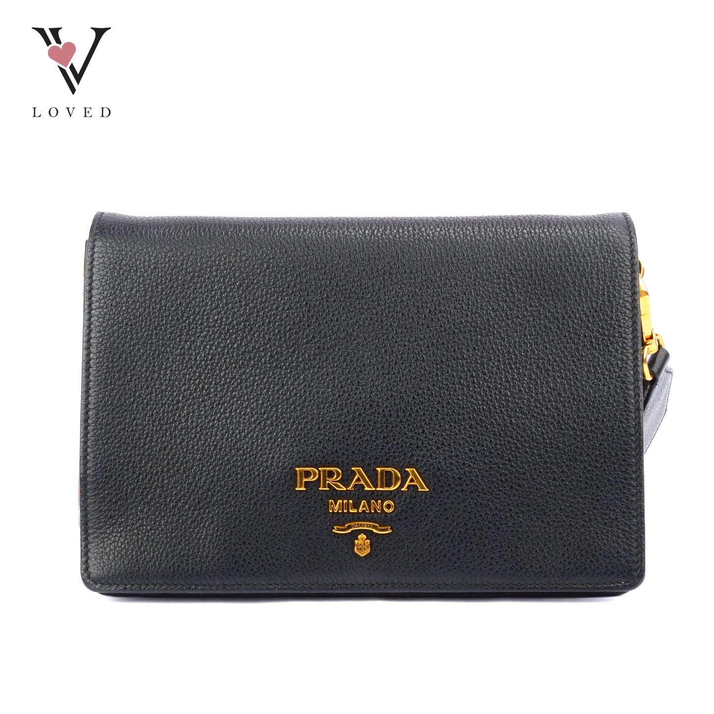 Prada Saffiano Crossbody Bag In Black