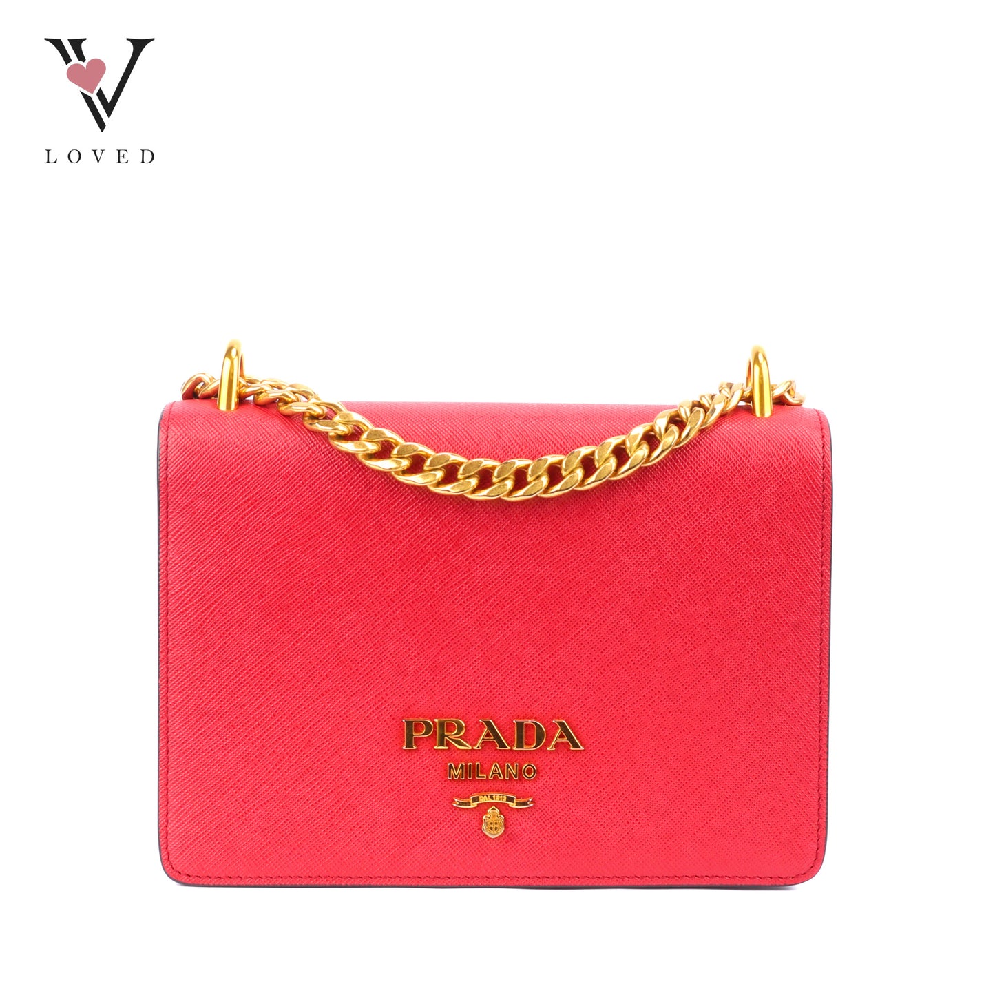 Prada Crossbody Bag in Red Saffiano Leather