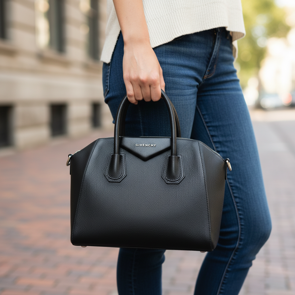 Antigona Small Bag In Black Calf Leather