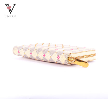 Louis Vuitton Damier Azur Studded Zippy Wallet