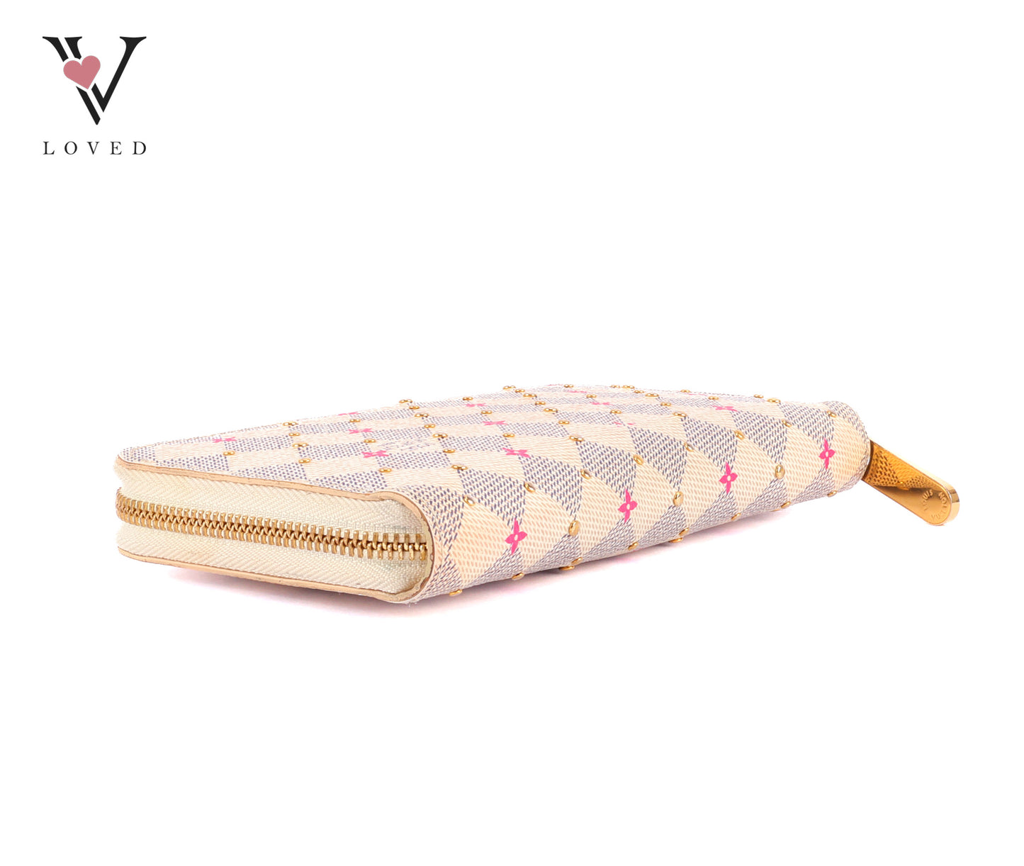 Louis Vuitton Damier Azur Studded Zippy Wallet