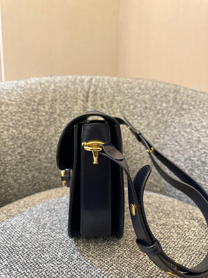 Gucci Horsebit Small In Navy Blue Leather