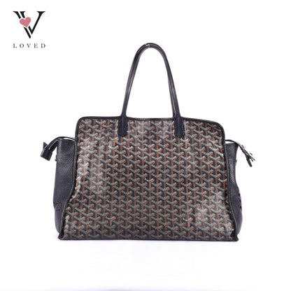 Goyard Sac Hardy PM Tote Bag in Black Goyardine Canvas