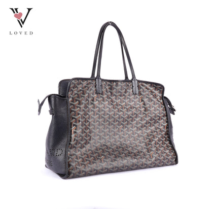 Goyard Sac Hardy PM Tote Bag in Black Goyardine Canvas