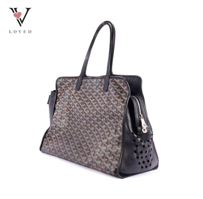 Goyard Sac Hardy PM Tote Bag in Black Goyardine Canvas
