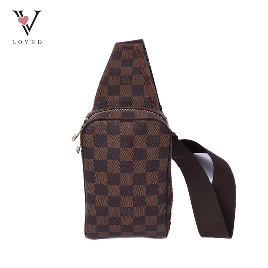 Geronimo Damier Ebene Coated Canvas Body Bag