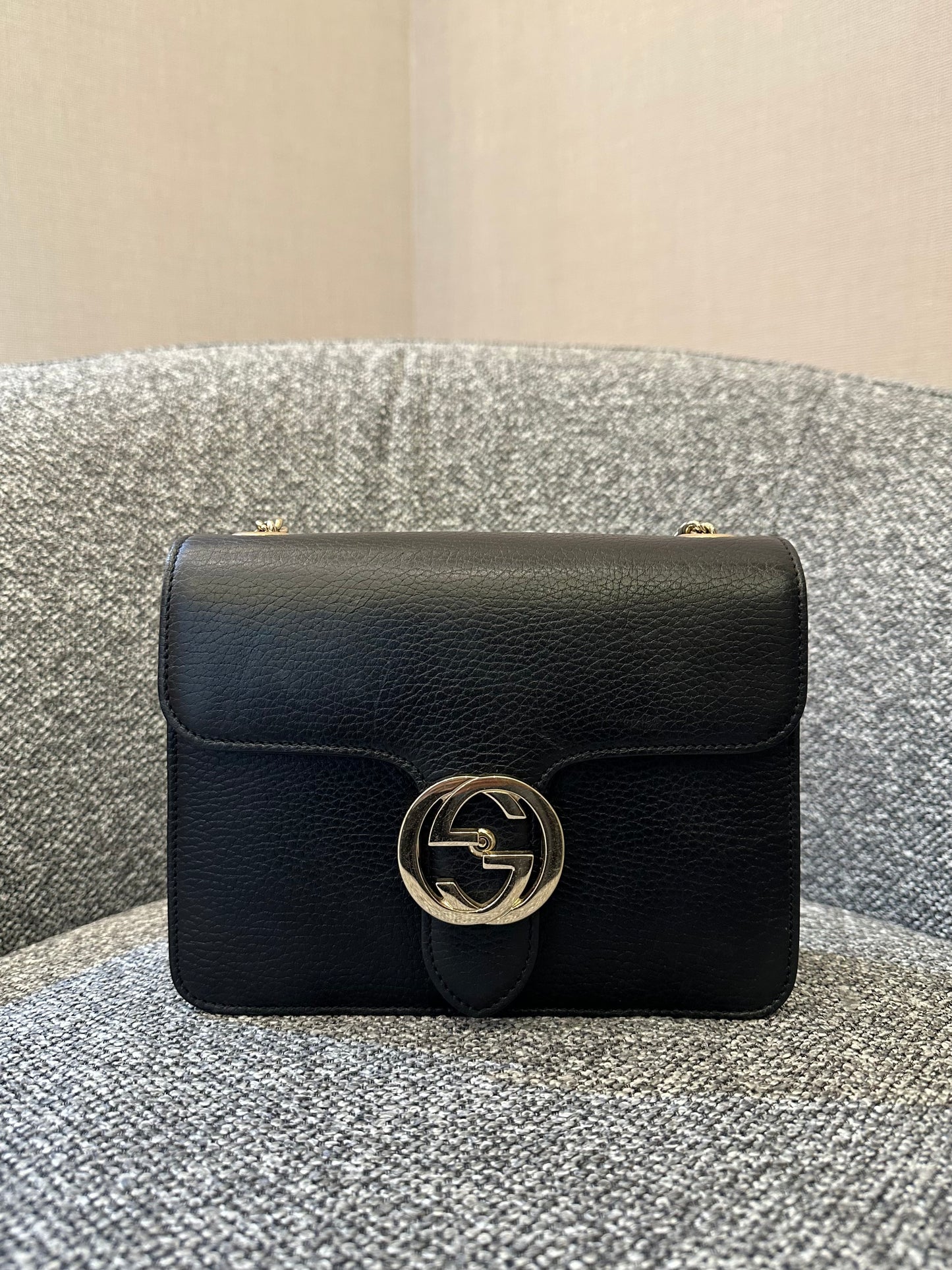 Gucci Interlocking Small In Black Leather