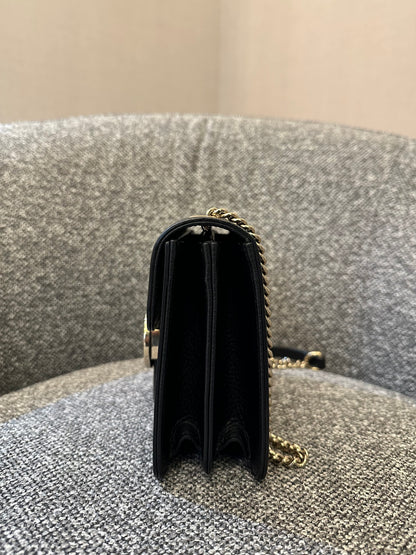 Gucci Interlocking Small In Black Leather