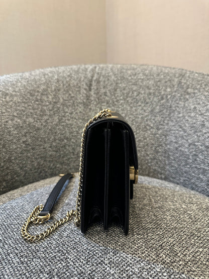 Gucci Interlocking Small In Black Leather