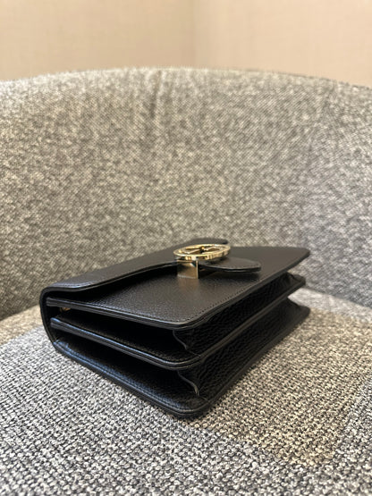 Gucci Interlocking Small In Black Leather
