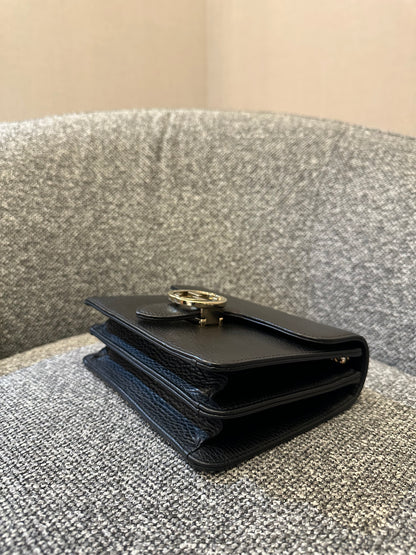 Gucci Interlocking Small In Black Leather