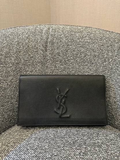 Yves Saint Laurent Belle De Jour Clutch In Black Leather