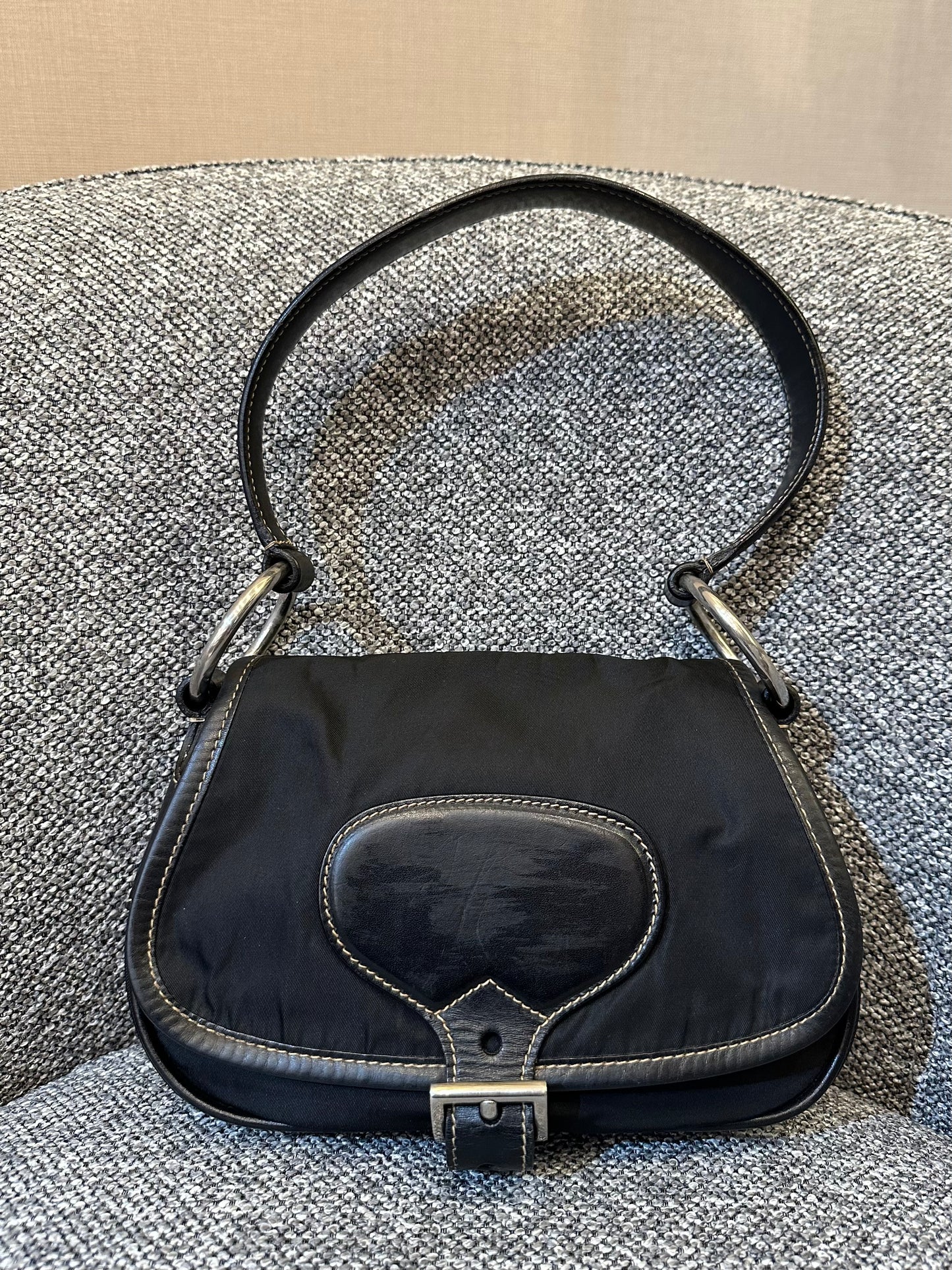 Prada Tessuto Nylon Corsaire Shoulder Bag