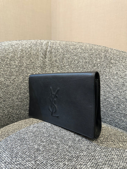 Yves Saint Laurent Belle De Jour Clutch In Black Leather