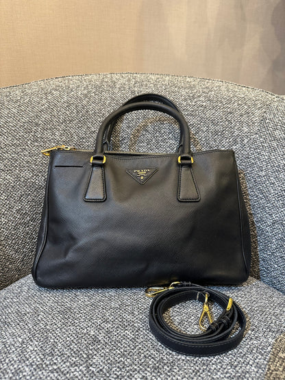 Prada Small Galleria Double Zip Tote Bag