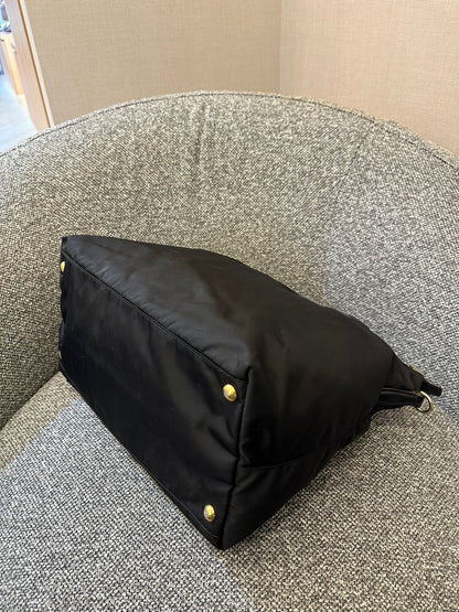 Prada Nylon Two-Way Bag In Black