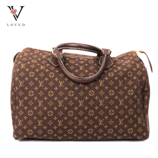 Louis Vuitton Monogram Mini Lin Canvas Speedy 30 Handbag