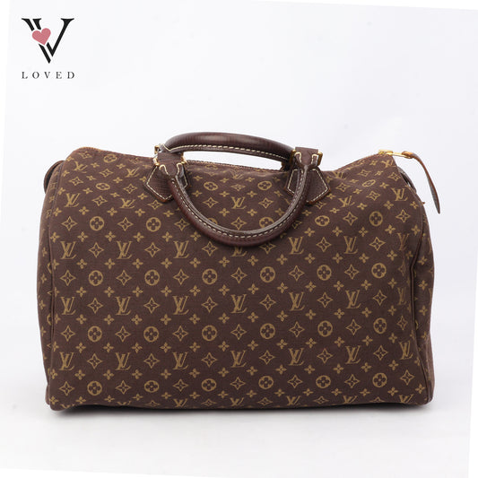 LV Monogram Mini Lin Canvas Speedy 30 Handbag