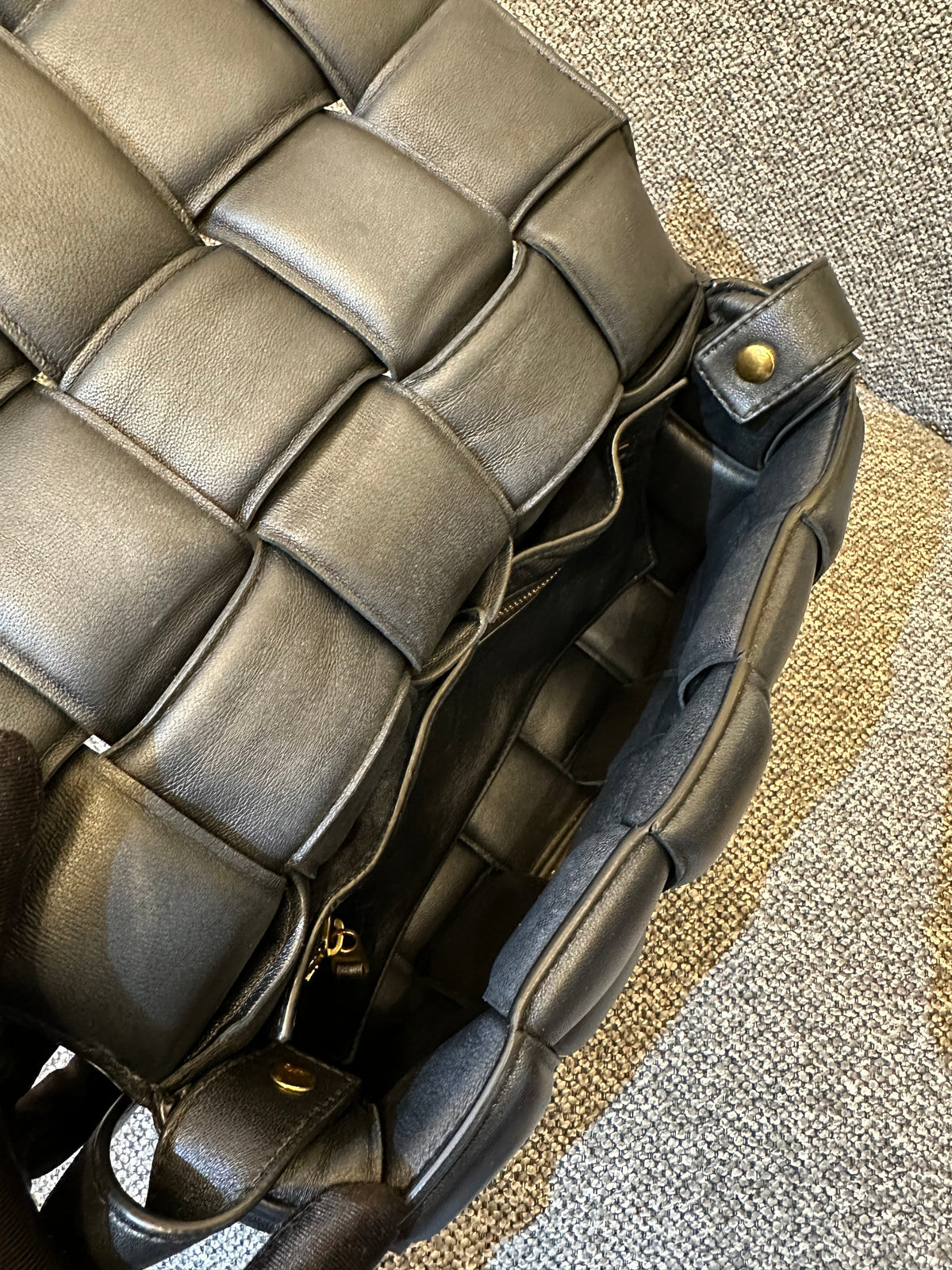 Bottega Veneta Padded Cassette Bag in Black