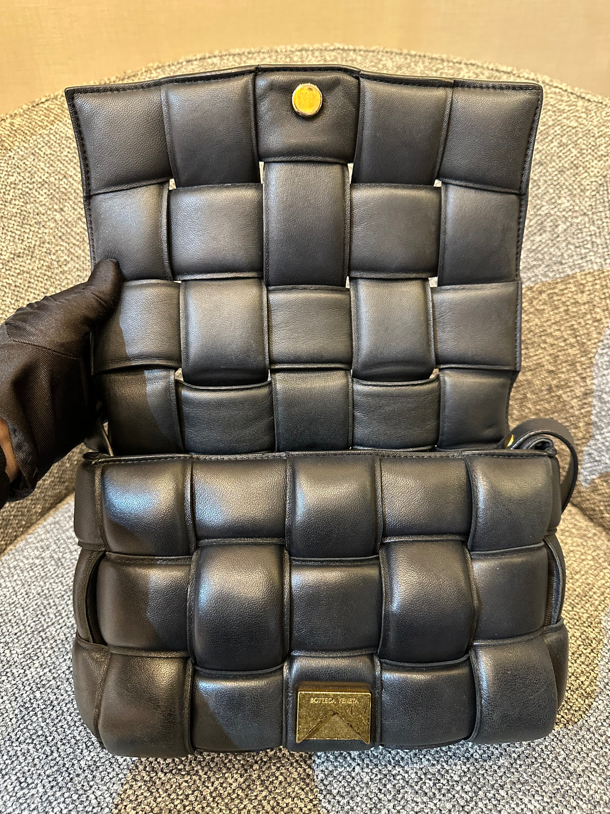 Bottega Veneta Padded Cassette Bag in Black