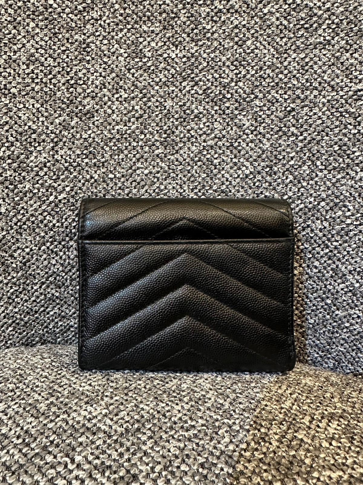 Yves Saint Laurent Cassandre Matelasse Compact Tri-fold Wallet