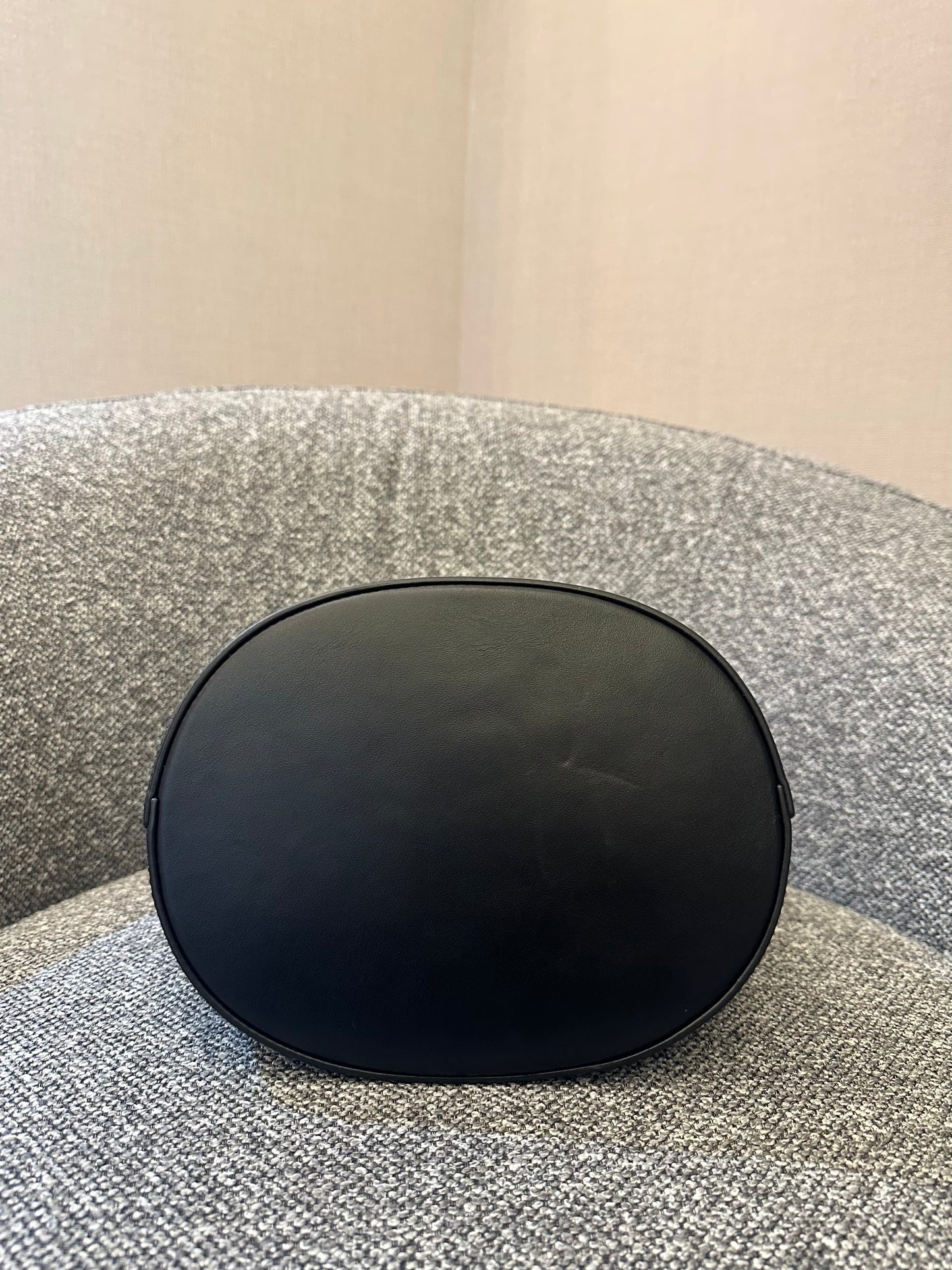 Prada Tambour Leather Bucket Bag In Black