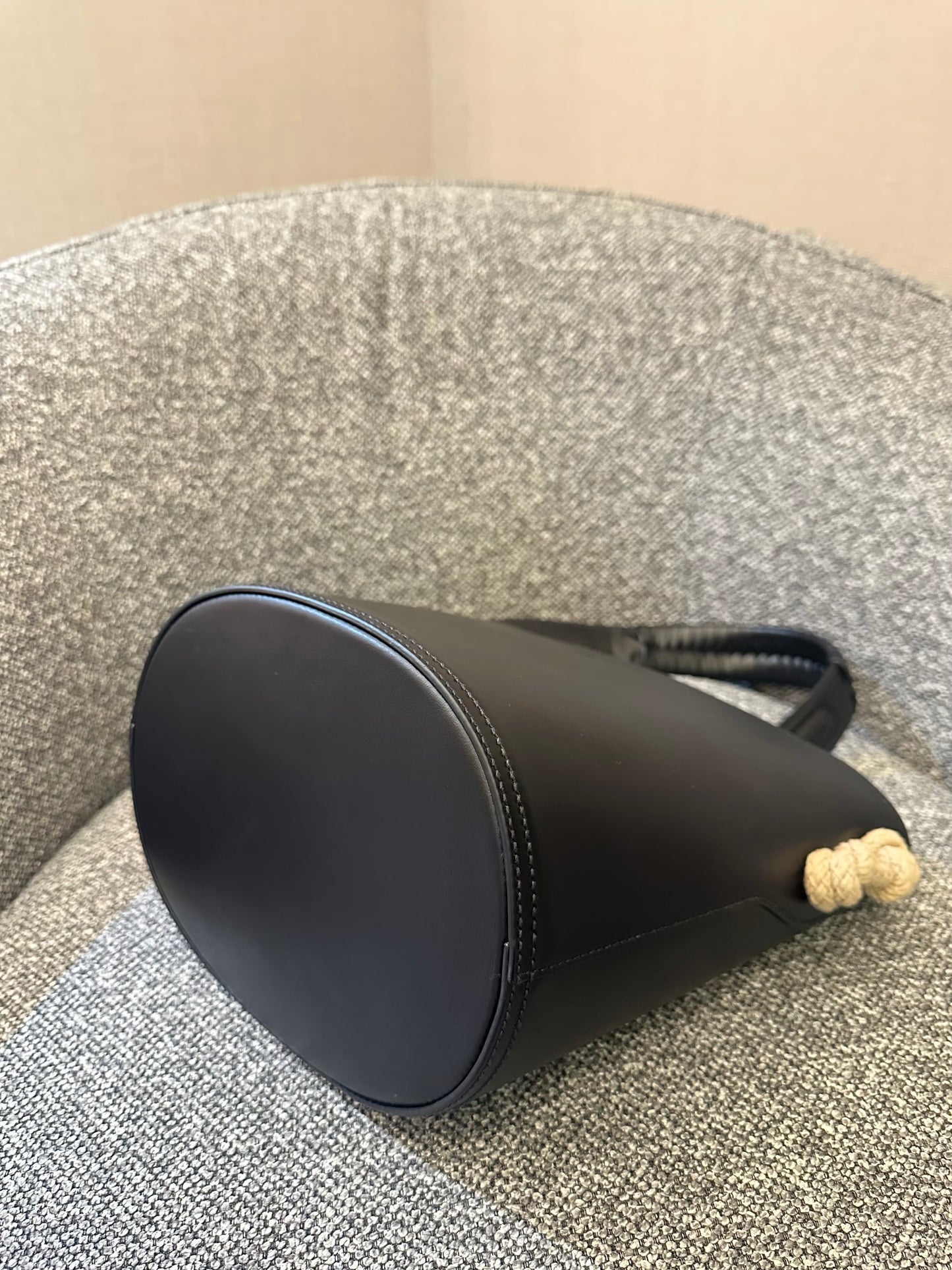 Prada Tambour Leather Bucket Bag In Black