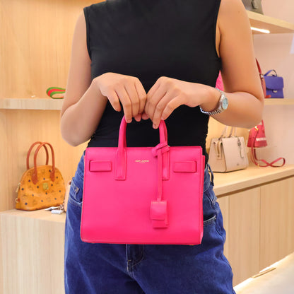 Yves Saint Laurent Sac de Jour Handbag in Fushcia Pink